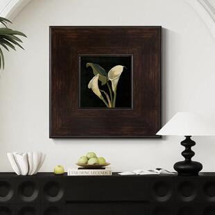 蹄莲与鸢尾花高级马法al202409式中古风卧客厅装饰感画北欧复古玄