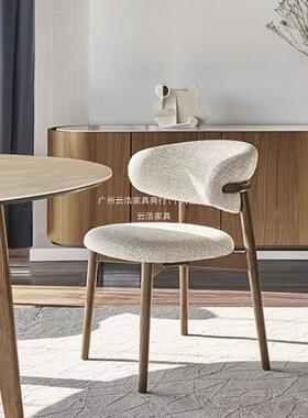 北PJA风餐椅轻奢现代椅简约欧靠背餐椅书桌座椅休闲家艺用布椅