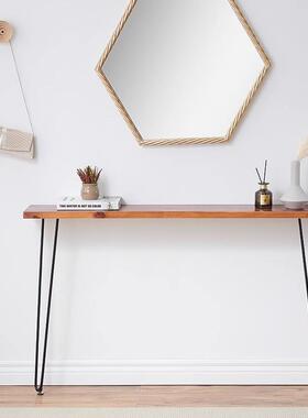 欧实木门极窄关台玄关桌靠墙条几案几铁北24506艺入进户超窄走廊