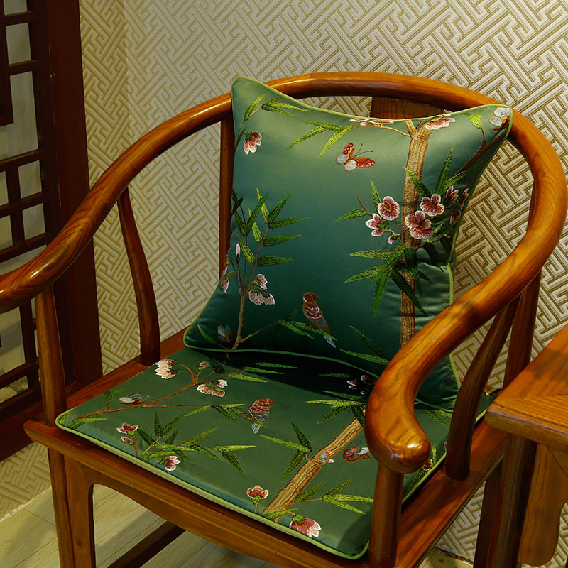 中式坐垫红木家具实木椅子太师椅餐椅圈椅垫防T滑厚薄款海绵坐垫