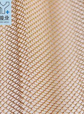 山酒店装饰属帘屏风金属装饰网装饰网帘不锈钢中金隔断装饰网WWY