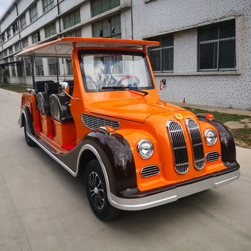 复古电动老爷车四轮铁壳6 8座观光车