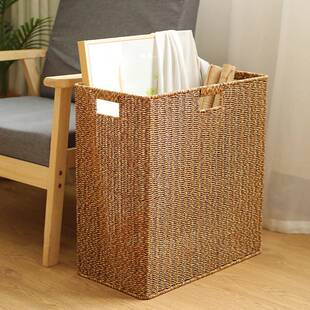 ens塑料编藤室窄高型收纳筐LWK电视柜边K瑜伽垫置物储物箱浴脏衣