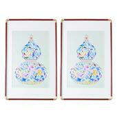 现福禄临门彩福禄居家卧室客厅玄GYJ关装 体 饰画新立铜雕实木中式