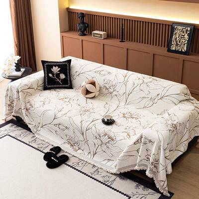 毛沙毛纱沙YB-惜花发盖布秋冬沙毯发垫新款沙发巾一整张全包沙发