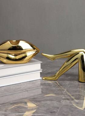 北欧树脂金腿样板客房室卧办0026室厅餐厅书房公桌面玄关软装饰品