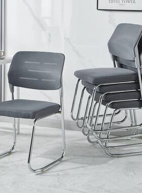 培训手办公椅免装会议简约无扶会客透气KXZ网布椅子现椅安货厂家