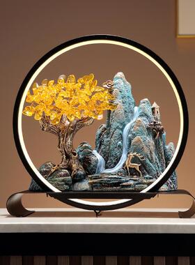 新中式高山EPJ流水家摆件客玄厅关房茶几电视柜装书饰乔迁居新居