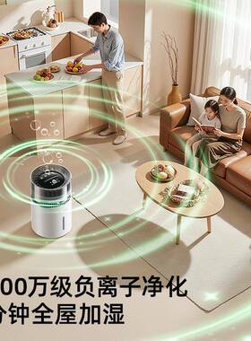 25冬季新空款负K50离子无雾湿器00加档滑动调节静音卧室办公1气净