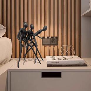 现人代轻奢艺饰术铸铁物摆BJ10117件展厅厅酒店家居客样板房间软