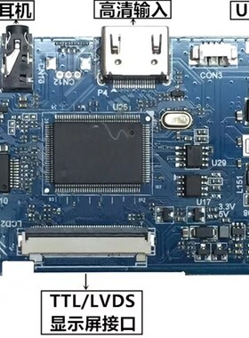 6.2寸7/1/9寸00.8寸车载导航61pin液晶屏HDMI VGA AV显示器驱动板