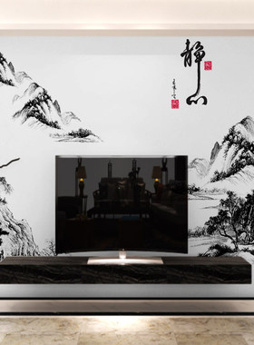 丝网印花模墙硅藻泥电视客景墙图案定制背厅玄关荷花鱼具艺施工具
