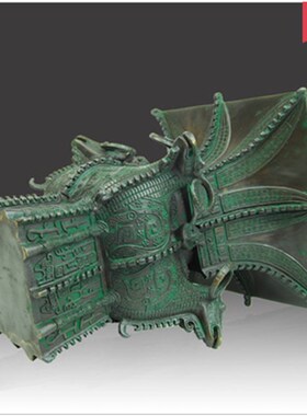 城邮四羊方尊古代仿青铜风鼎摆件特色送公司领导酒杯佛包缘器水
