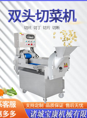 全自动双头304不锈钢商用切丝机 豆角切段机 多功能切菜器
