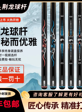 【官方正品】荆龙T01球杆黑八球中式斯诺克九球赵心童桌球杆加长
