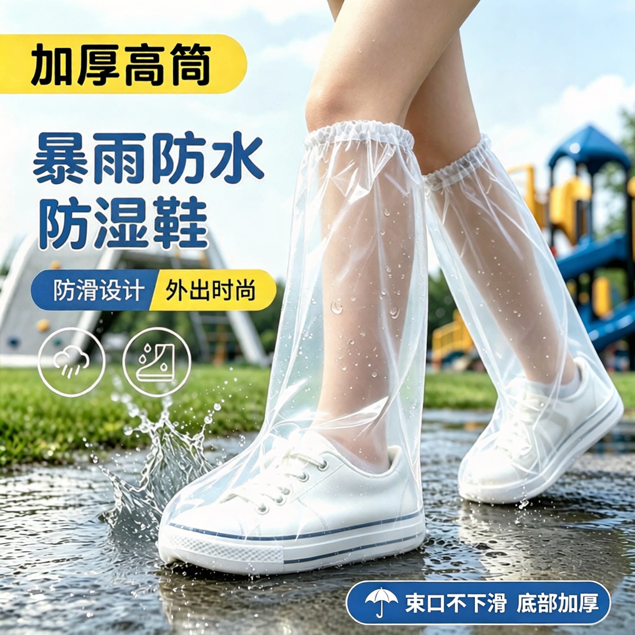 加厚加长！底部防滑！束口不下落