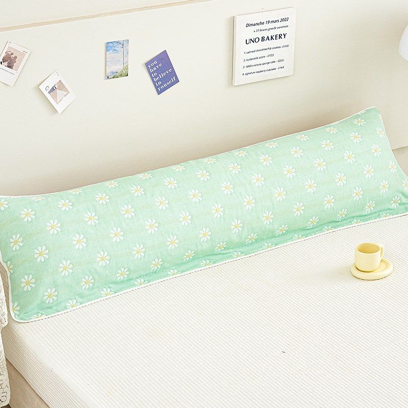 纯棉纱布长枕巾加长长款全棉棉纱枕头巾2025新M款枕垫垫巾1.5米1.