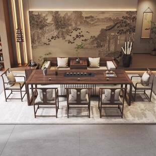 罗禅汉PWK床茶桌椅胡组合桃木宋式美学实木沙发泡茶办公茶室台意