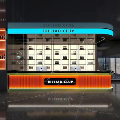 转工业台球厅烤漆收银台酒吧吧网风咖健PX3521身房前台酒店接待台