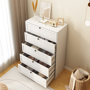 钢制五斗柜现代简约家用小户型卧A室客床尾厅电视机旁边组合抽屉