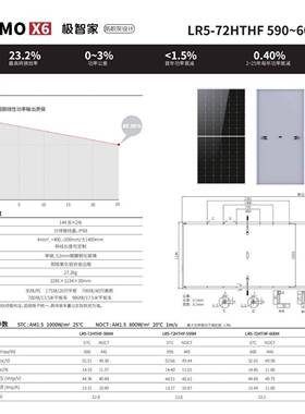 现货ONGI隆基光伏L板HI-M0O6单玻596000W60W家用电单晶硅太阳能池