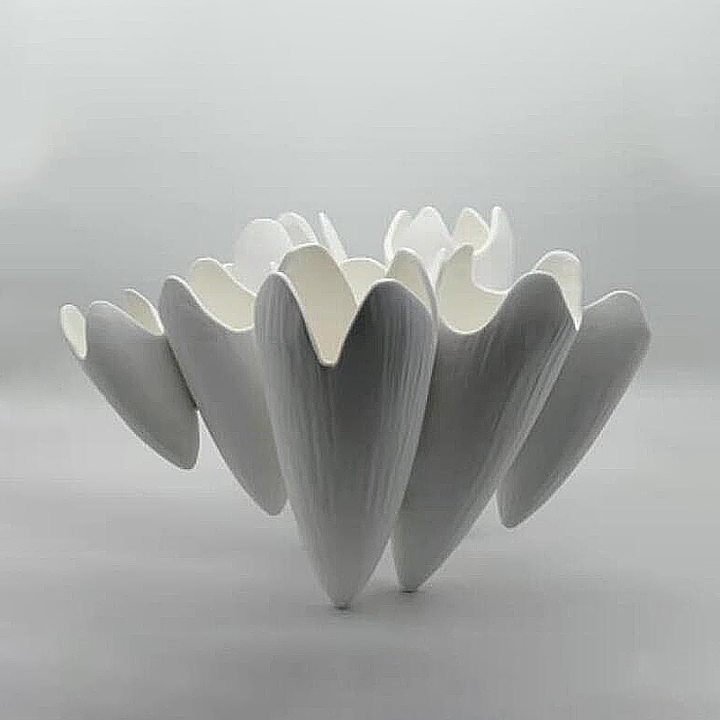 创意现代样板房售楼部手工陶瓷抽象雕塑花K瓶摆件博古架装饰工艺