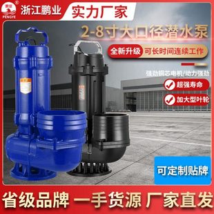 大口径抽水泵农用灌溉2寸-8寸380V污水泵家用220伏扬程30米潜水泵