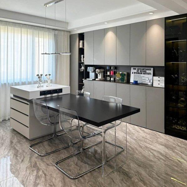 岩板岛台餐桌一体可伸缩小户型家用厨房现极简悬浮中岛台加餐桌,住宅家具,岛台餐桌,淘宝优惠券,粉丝福利购,淘宝优惠卷