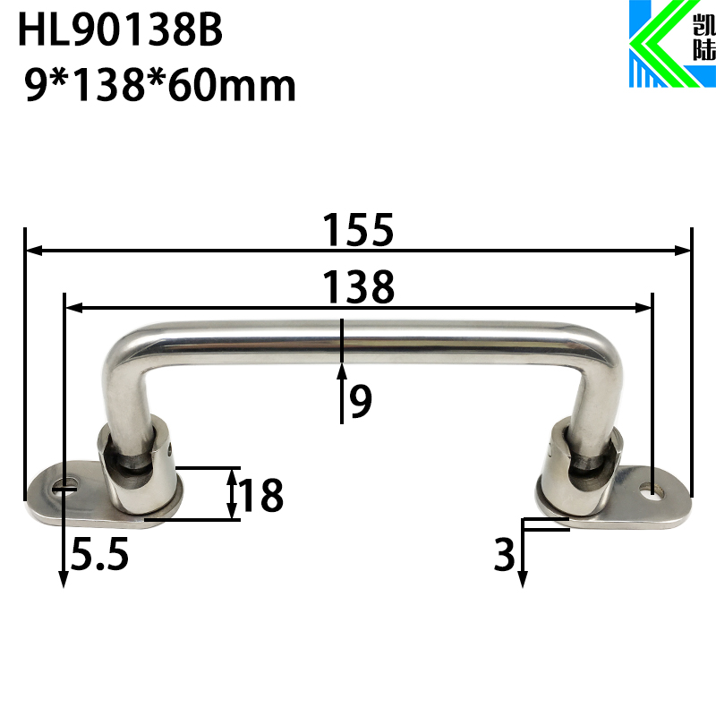 304不锈钢折叠拉手把手折叠提手工业拉手活动拉手UWFASN13Z8mm孔