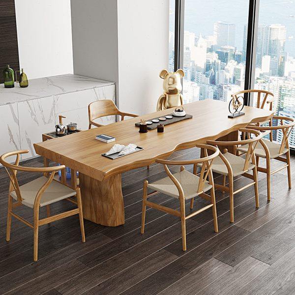 新中式不规则原木色茶桌家用客厅茶楼自然边大板实木茶台全套组合,商业/办公家具,茶台/茶桌,淘宝优惠券,粉丝福利购,淘宝优惠卷