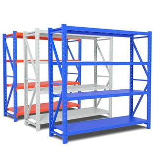 乐存货架厂0.7mm横梁式多层300kg仓库储物用重型仓储货架阁楼平台