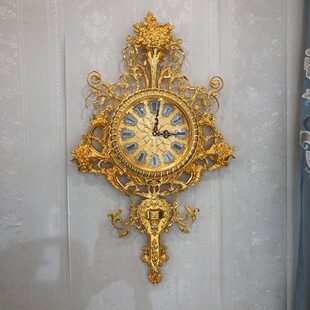 创意家厅挂钟石英机芯时尚 静音经济型房间奢华小挂钟高档别墅挂钟