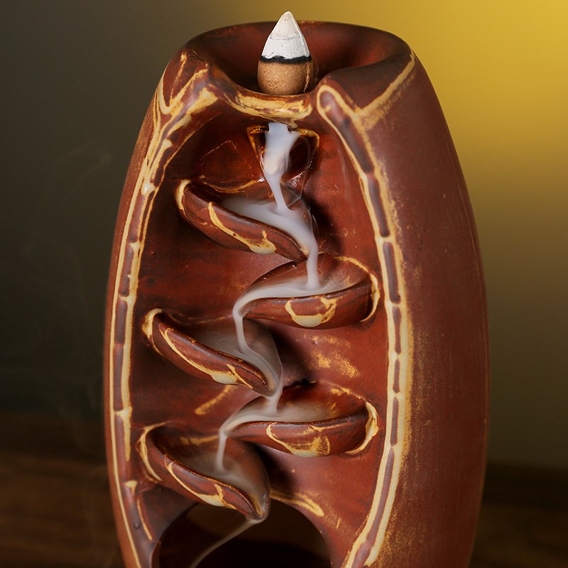 左右回流香炉的起源陶瓷创意时来运转饰品檀香M炉家居室内塔式香