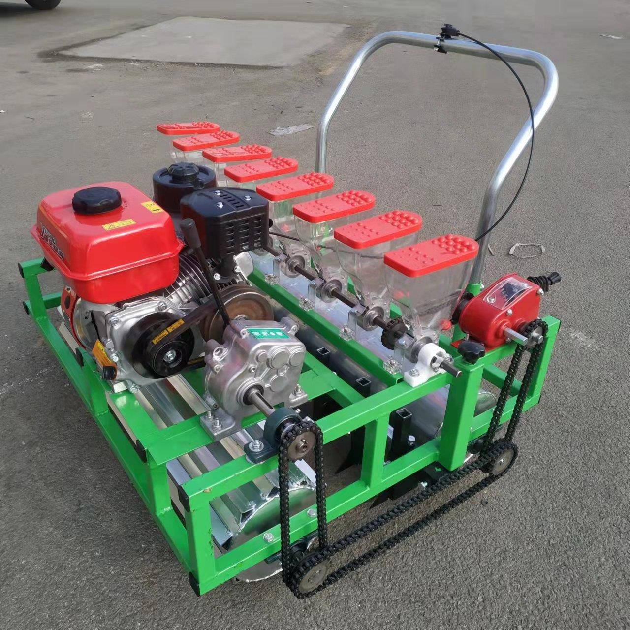 多行白菜香菜种子精播机汽油款蔬菜药材播种机行距可调节