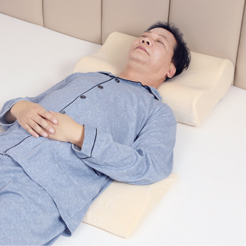 中老年颈椎牵引睡眠枕头加高硬枕不变形单人家用高枕三角垫腰枕垫