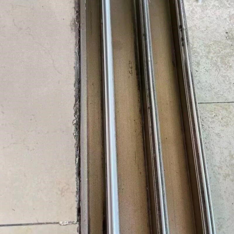 塑钢窗轨道铝条玻璃推拉门导轨下滑道老式门窗滑轮平凸槽滑轨配.
