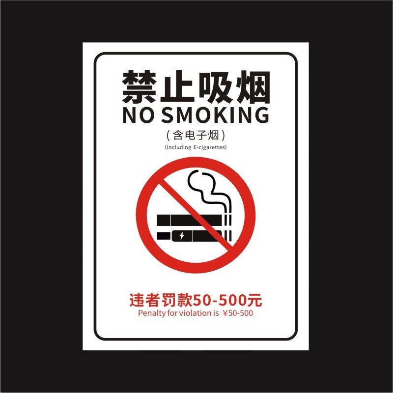 禁止吸烟宣传海报控烟挂图吸烟有害健康墙贴宣传画商场禁烟标示语