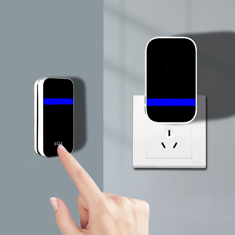 自发电无线遥控门铃开关家用防水超远距离免电池电子老人呼叫器玲