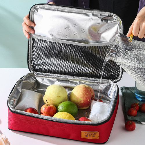 四层加厚饭盒保温袋方形手提铝箔密封内套带饭包四五格餐盘盒袋