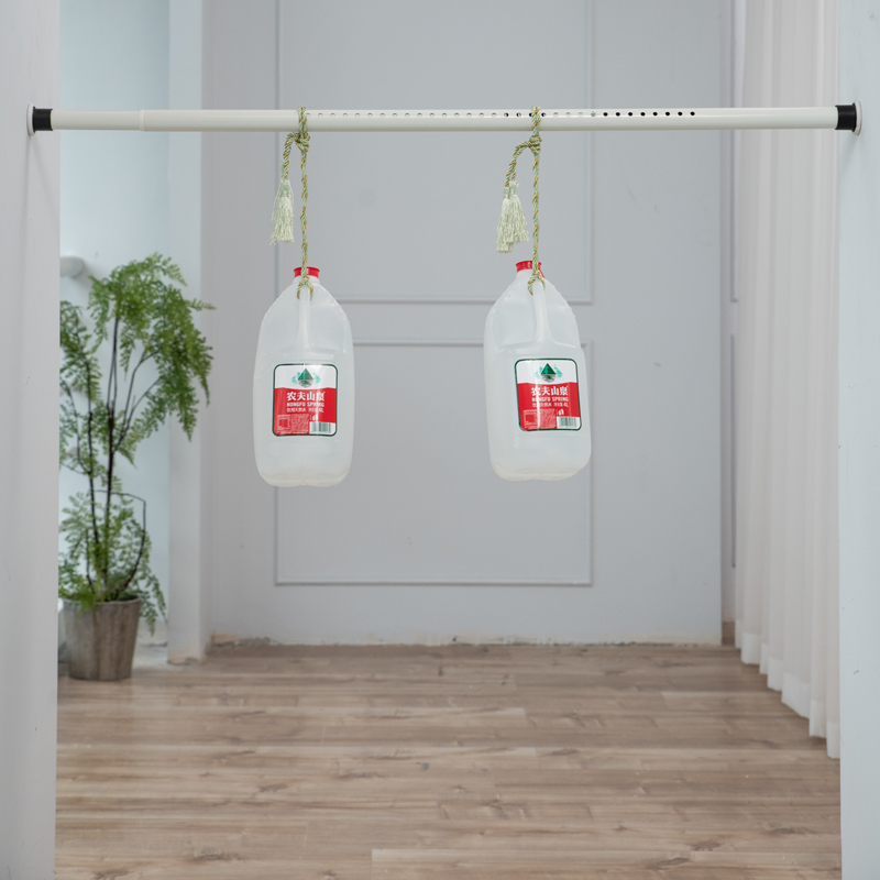 加粗加厚加重免打孔窗帘杆阳台晾衣杆浴室飘窗免钉衣柜门帘伸缩杆