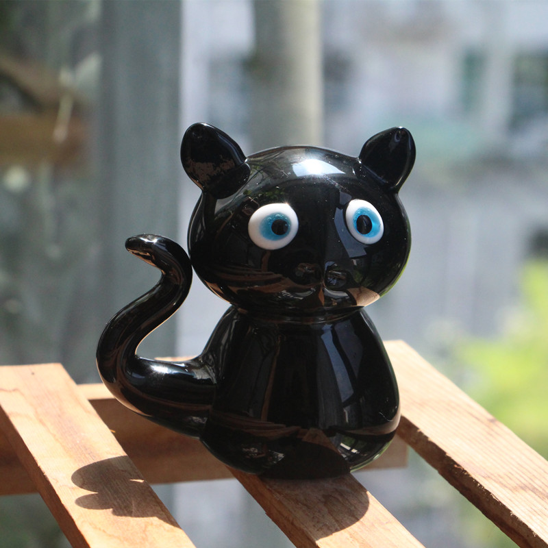 装饰小摆件琉璃手工艺品可爱猫咪小动物家居装饰品送朋友生日礼物