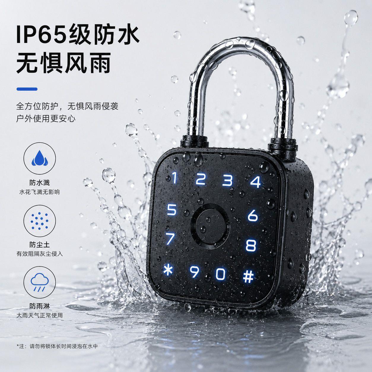 户外防水指纹挂锁家用农