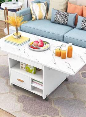 叠茶几餐桌两多功能简客厅小户型家用储物CMB伸缩约用移动茶折桌