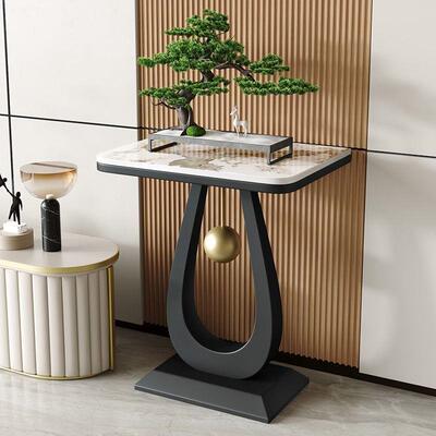 发意式886轻奢花欧架置物架北岩板花架子约简客厅沙装饰架阳台花