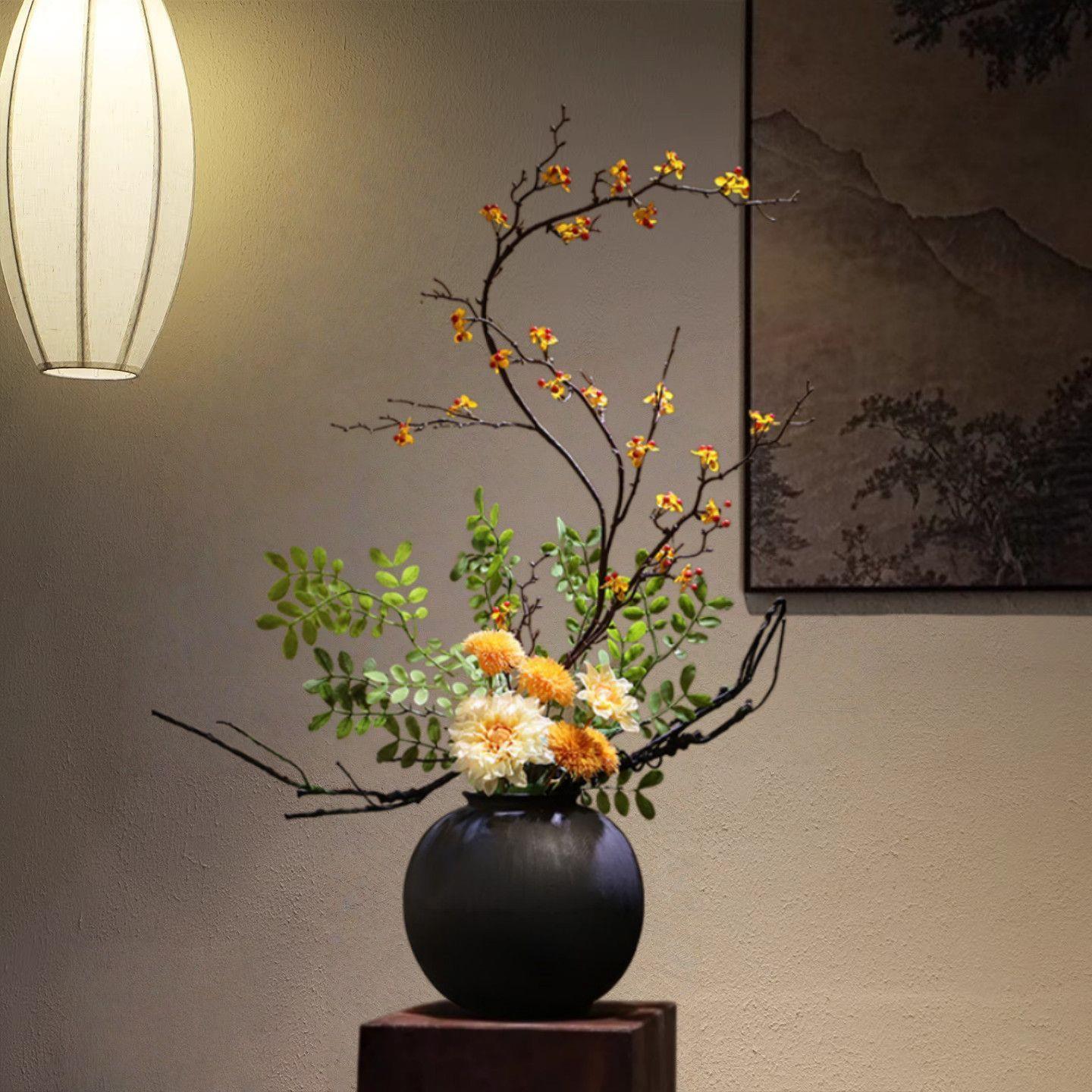 禅意宋式陶瓷花瓶新中式