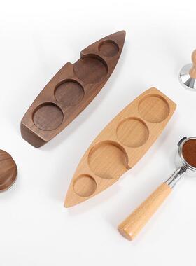 咖座啡粉座底木质压粉垫布粉器意LQL式咖啡机无底手配套器柄具压