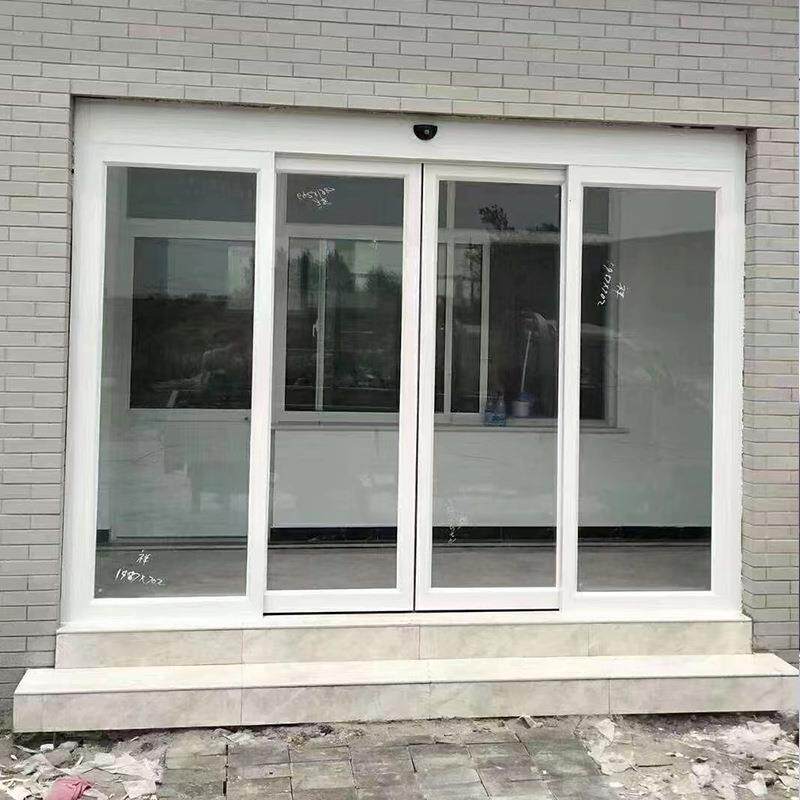 厂字家直销电动感应写楼酒416店商璃铺钢化玻平移门自动门感应玻