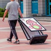 双门面海面报架奶茶店商铺口店活516动户防风落地广告牌双面外A字