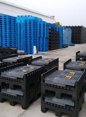 立箱体库专GFY用卡板封闭式塑料折叠卡果板箱大号水卡板箱