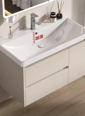 加厚蜂窝铝金浴室柜大口体台径陶瓷一盆63495卫生间加深水槽合洗